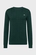 Чоловічий темно-зелений джемпер COTTON CABLE C-NECK Gant L 8050601 - изображение 5
