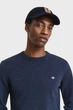 Чоловічий темно-синій вовняний джемпер SUPERFINE LAMBSWOOL C-NECK Gant L 87211 - изображение 4