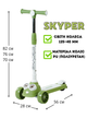 Самокат трёхколёсный Skyper YT-1601-28 колёса PU 125×40 мм со светом, музыка и подсветка платформы, складной руль - изображение 6