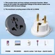 Мережевий адаптер-перехідник EU to EU/UK/US/AU/SA, 16A, 100-250V, ABS, White-Gray - зображення 4