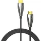 Кабель HDMI M-M, 60.0 м, V2.1, Optical 8K 60Гц 48Gbps Dolby 7.1 TPE Чорний Zinc Alloy Type Vention - зображення 2