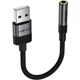 Перехідник USB-A --> 3.5 mm 15cm audio converter J13 Acefast чорний - зображення 2