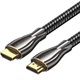 Кабель HDMI M-M, 3.0 м, V2.0, 4K 60Гц, обплетення, Zinc Alloy Type чорний Vention - зображення 1