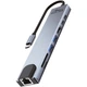 Док-станція USB3.1 Type-C -->HDMI/2xUSB-A/2xUSB-C/RJ45/SD/TF/PD 100W 8 in 1 Media-Tech - изображение 1