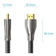 Кабель HDMI M-M, 3.0 м, V2.0, 4K 60Гц, обплетення, Zinc Alloy Type чорний Vention - зображення 2