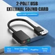 Звукова карта USB AUX jack, 2*TRRS (Mic+Ear) 1м Vention чорна - зображення 2