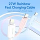 Кабель USB 2.0 Type-C M-Lightning M, 1.0 м, PD 27W, PVC, голубий Vention - изображение 2