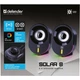 Акустична система 2.0 Defender Solar 8, 10Вт, Bluetooth, RGB підсвітка, USB, чорна - изображение 7
