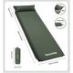 Матрац з подушкою ортопедичний одномісний Naturehike CNK2450WS020, самонадувний, 200х63х10 см, темно-зелений - изображение 2