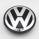 Колпачок заглушка ступицы колеса Volkswagen 70 мм черный+хром - изображение 2