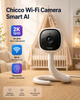 Відеоняня Chicco Wi Fi Camera Smart AI 2K QHD камера для спостереження за дитиною з нічним баченням датчиком плачу та додатком для контролю - зображення 1