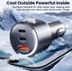 Автомобільний зарядний пристрій Toocki 100W (2 Type-C 65w + 1 USB 35w) - зображення 8