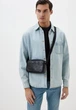 Сумка чоловіча (unisex) Calvin Klein camera bag крос-боді через плече чорна з тисненням - зображення 2