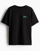 Футболка H&M Ж1125454 (12513420) колір чорний XS - зображення 1