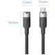 Кабель подовжувач Vention USB 3.2 Gen2 Type-C M to Type-C F 1m 100W 10Gbps 4K60HZ Black (TRFBF) - зображення 2