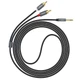 Аудіо кабель HOCO UPA10 3.5mm male to double lotus RCA TPE 1.5m Grey (6957531078142) - зображення 5