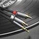 Аудіо кабель HOCO UPA10 3.5mm male to double lotus RCA TPE 1.5m Grey (6957531078142) - зображення 7