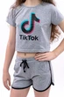 Подростковая футболка-топ для девочки Тик-Ток короткая F-0727 фуликра 146см серая (707234146) - изображение 4