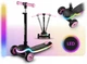 Hulajnoga trojkolowa dla dzieci balansowa LED RICOKIDS Leddi Czarno-rozowa (5903890632786) - obraz 2