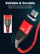 Магнітний кабель Fonken Type-C 3А підтримка швидкої зарядки FAST CHARGING 9V-2A/5V-3A передача даних довжина 1000мм black - зображення 9