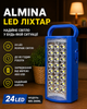 Фонарь аккумуляторный ALMINA MX-2606L 24 LED 6V 4Ah с USB-разъемом синий - изображение 1