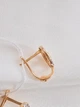 Золоті сережки «Сердечко» з фіанітами 212390-1с - изображение 7