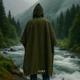 Дождевик туристический 220×140 см One Size дождевик пончо для туризма плащ для рыбалки и охоты Хаки - изображение 2