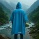 Дождевик туристический 220×140 см One Size дождевик пончо для туризма плащ для рыбалки и охоты Голубой - изображение 4