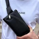 Поясна чоловіча сумка бананка Tiding Bag TD-54928 натуральна шкіра 25x14x8 см чорна - зображення 9