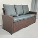 Садовый диван Lounge Loft Делюкс Гранд из ротанга трехместный Темно-коричневый 3,2 Brown - изображение 6