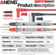 Щупы для мультиметра ANENG PT1005B 1000V/10A (позолоченные контакты) 109см/15.3 см Black Red (44505) - изображение 2