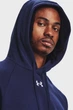 Чоловічий темно-синій худий UA Rival Fleece Hoodie Under Armour L 1379757-410 - зображення 4