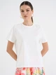 Футболка бавовняна жіноча Vero Moda 10343532 M Snow White/Cafe Italio (5715829189069) - зображення 1