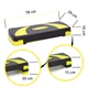 Степ-платформа 3-ступенчатая Cornix 78 х 29 х 10-20 см XR-0187 Black/Yellow - изображение 2