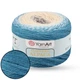 YarnArt Flowers Alpaca, №417 – полушерстяная пряжа 250 г / 940 м, альпака с акрилом, градиентное секционное окрашивание для палантинов, кардиганов - изображение 1