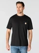 Футболка бавовняна довга чоловіча Carhartt 107319 N04 L Чорна (800070358364) - зображення 1
