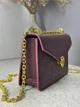 Жіноча шкіряна сумка-гаманець LOUIS VUITTON Rosy Wallet On Chain Empreinte бордова - зображення 2