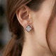 Серьги серебряные с золотом в стиле Ван Клифф 458с - изображение 2