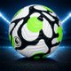 Футбольный мяч Flight Premier League для соревнований, тренировок и активной игры, бело-черно-салатовый, PU, бутиловая камера, термосварной, накачанный - изображение 1