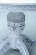 Стол обеденный ручной работы Гвинея малый Mebli Kam Home 77 х 100 х 100 см Круглый Белый серебро - изображение 5