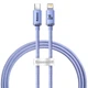 Кабель Baseus Crystal Shine Series Fast Charging Data Cable Type-C to iP 20W 1.2m Purple - изображение 1