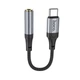 Аудiокабель HOCO LS36 Type-C to 3.5 female, nylon braid, 0.12m, Black - изображение 1