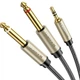 Аудіокабель UGREEN 3.5mm TRS to Dual 6.35mm TS Audio Cable 1m (Gray) - изображение 1