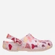 Женские кроксы Crocs Classic Vday Clog PkMk/Hts 209682-7CI 38-39 (M6/W8) 24 см Pink (198445357985) - изображение 1