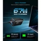 Зарядний пристрій Armorstandart 2xUSB-C + 1xUSB 67W GaN black (ARM88384) - зображення 3