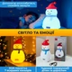 Детский аккумуляторный ночник-Снеговик с RGB-подсветкой, Bluetooth-колонкой и функцией часов - изображение 3