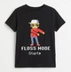 Футболка для мальчика H&M черная принт Floss Mode Start 104 - изображение 1