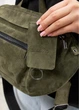 Женская сумка бананка Sambag DistrictDart оливковая 38×21 см (80460419) - изображение 6
