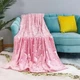 Мягкое одеяло-плед звездное небо 100х150 см Светящийся в темноте Magic Blanket Розовое - изображение 2