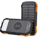 Повербанк Choetech 10000mAh 2xUSB-A 1xUSB-C solar panel Qi-5W Black-Orange (B659-OR) - зображення 3